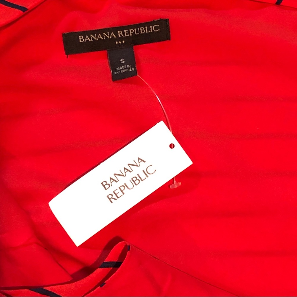 New BANANA REPUBLIC striped tank blouse shirt Sz S - Picture 5 of 6
